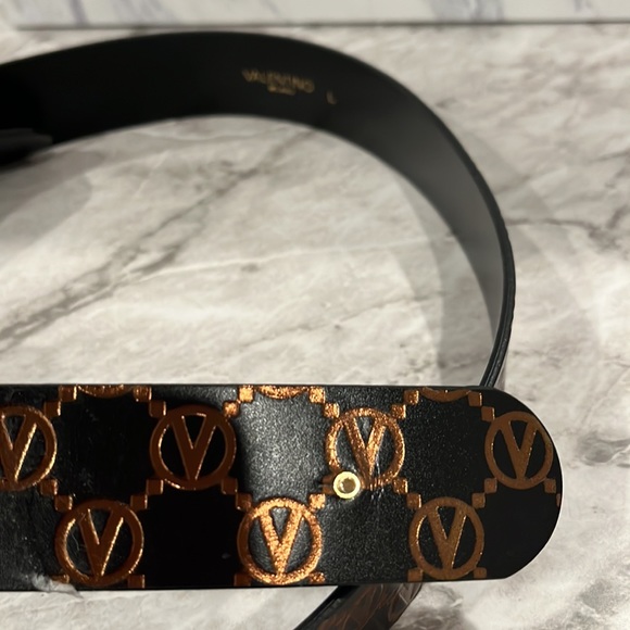 NEW Valentino gold embossed black belt only - Picture 4 of 7